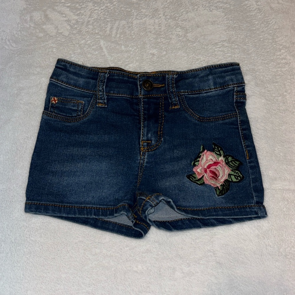 Hudson Jean shorts with floral patch 3T